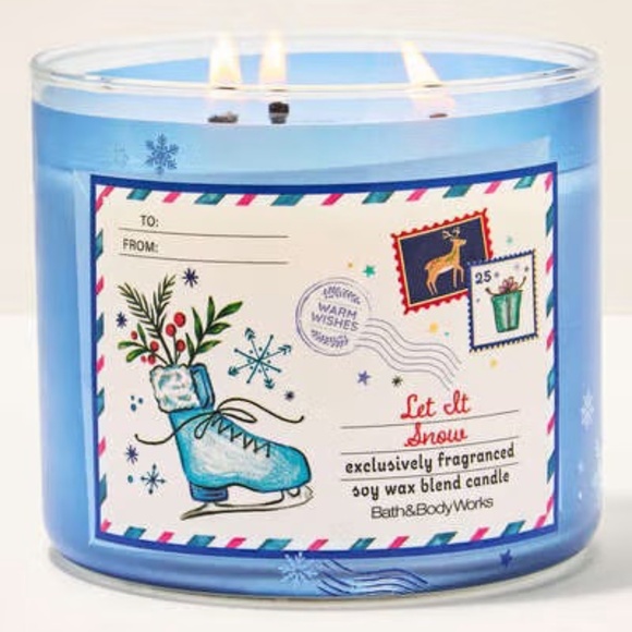 LET IT SNOW 3-Wick Candle - Picture 2 of 3